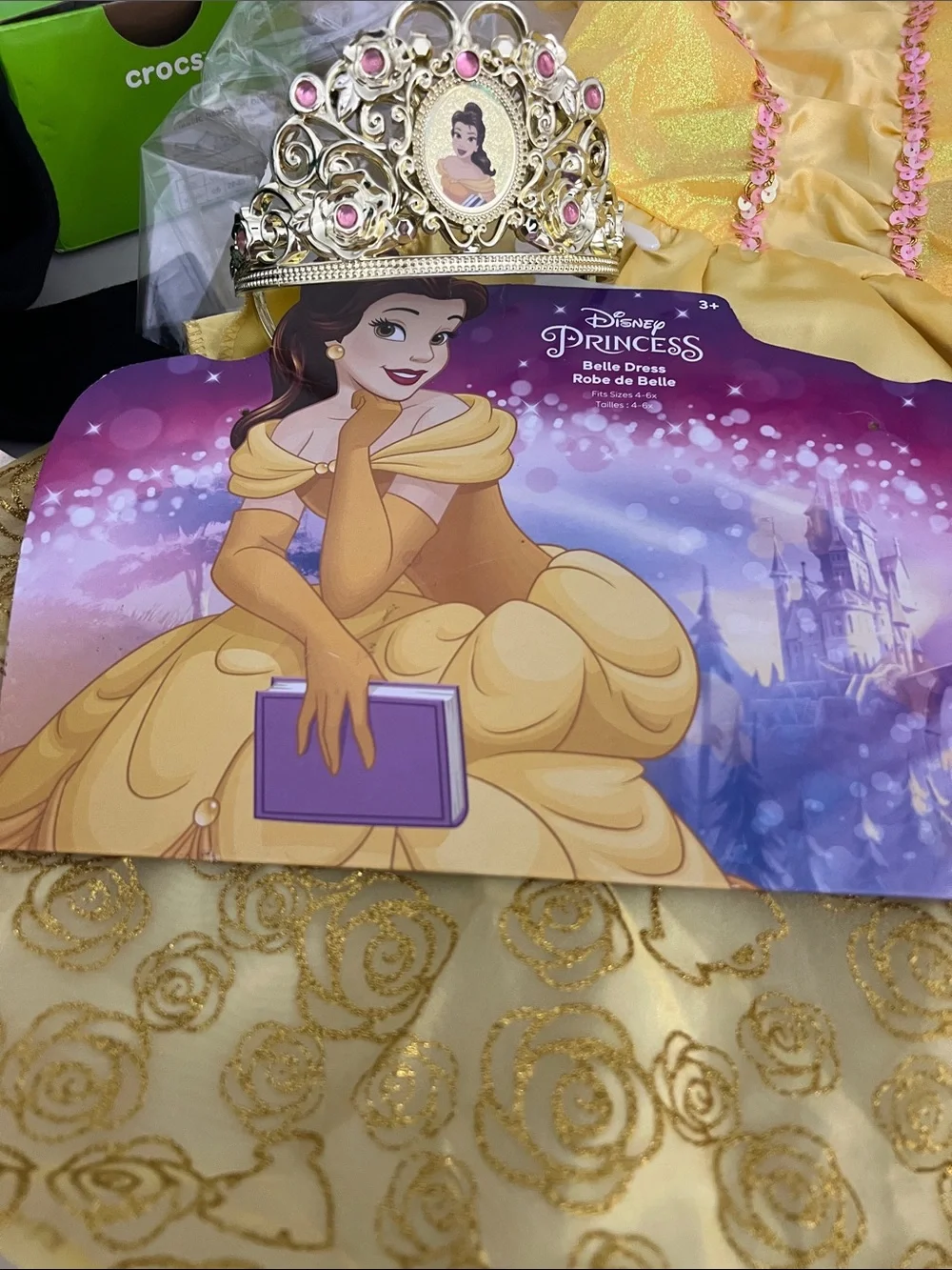 Disney Princess Belle Yellow Sparkle Dress for Kids
